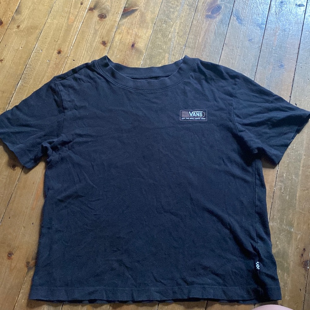 Vans black crop top T-shirt size medium